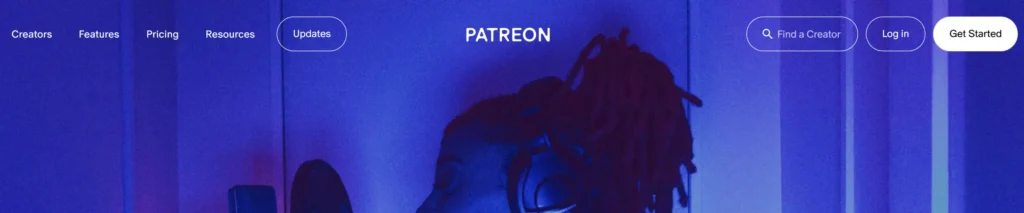 patreon website screenshot
