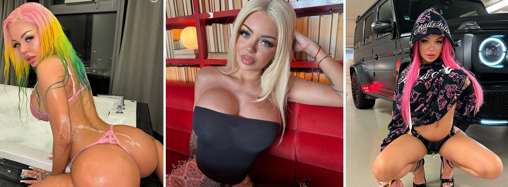 Katja Krasavice in a glamorous pose for her OnlyFans profile
