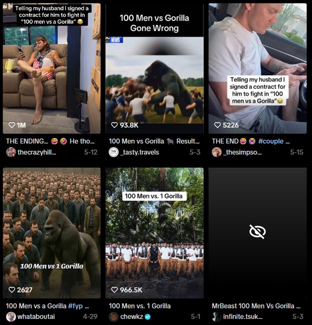tiktok challange men vs gorilla
