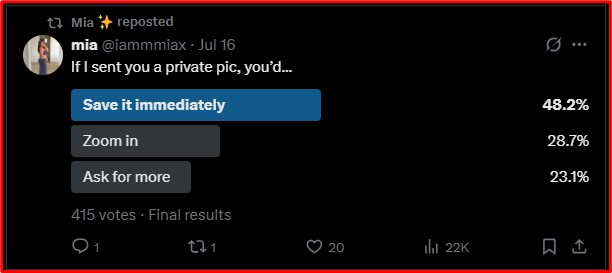 social media poll for fan interaction