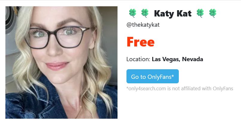 smiling in glasses and a denim jacket, the creator shown is Katy Kat