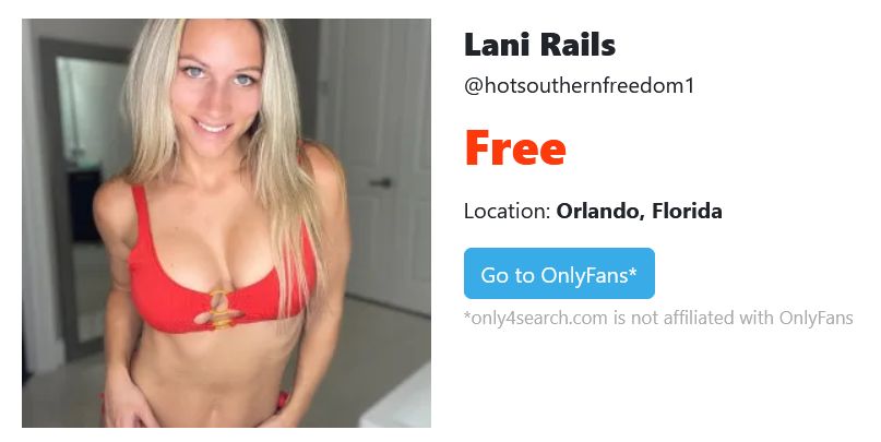 standing in a red bikini top and smiling, this creator is Lani Rails