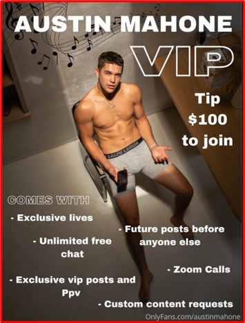 promotional example of a VIP OnlyFans offer with tip-based access and custom content features