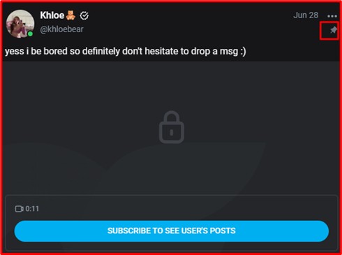 pinned welcome post on creator platform