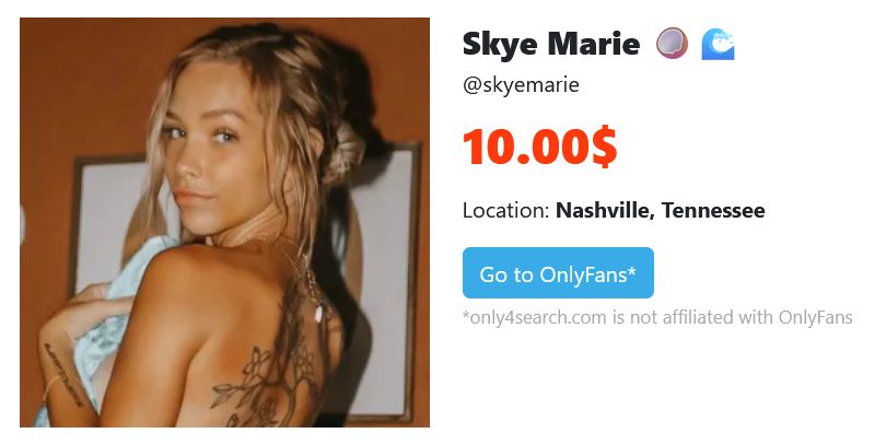 glancing over her tattooed shoulder, Skye Marie looks back at the camera
