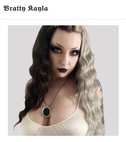 half black half blonde wavy hair and white top, Bratty Kayla