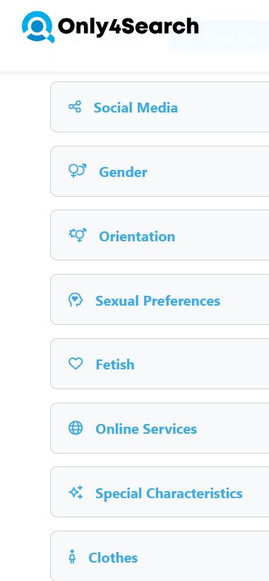 example of filter categories on Only4Search