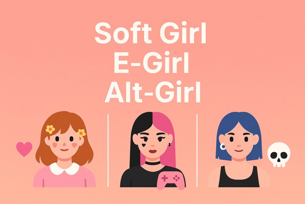 soft-girl, e-girl-, alt-girl