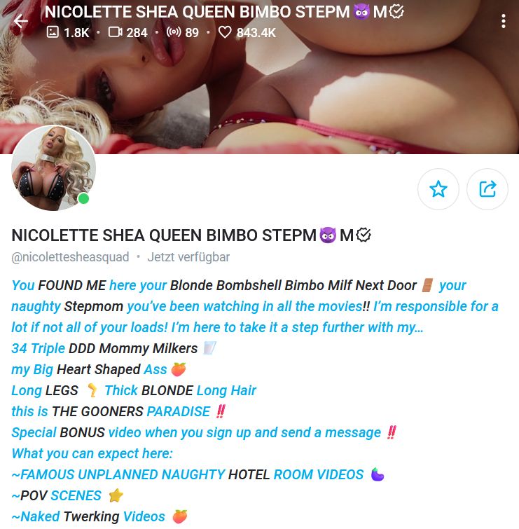 Nicolette Shea showing POV content as an immersive stepmom fantasy example