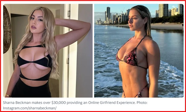 Sharna Beckman showing success with the Girlfriend Experience on OnlyFans
